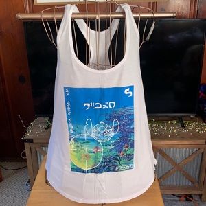 Disney Stitch Tropical Neff racer back tank top sz M